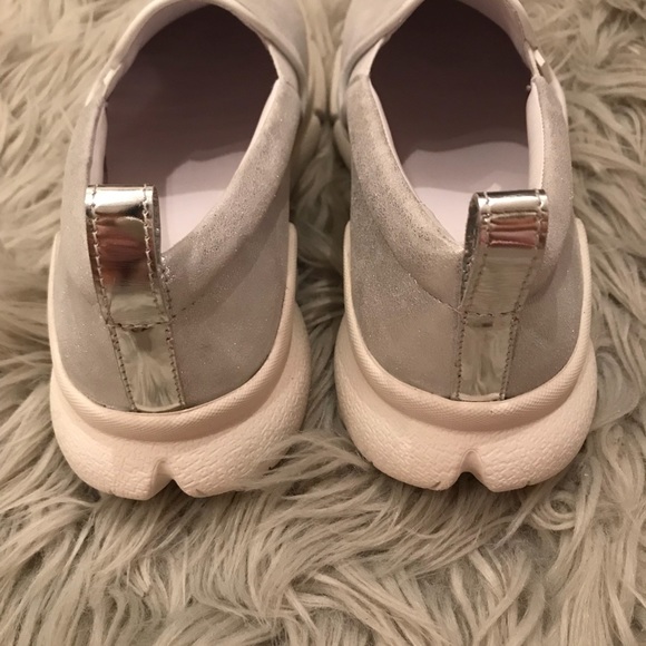 Moncler women silver slip on loafer sz 37 - Picture 4 of 6